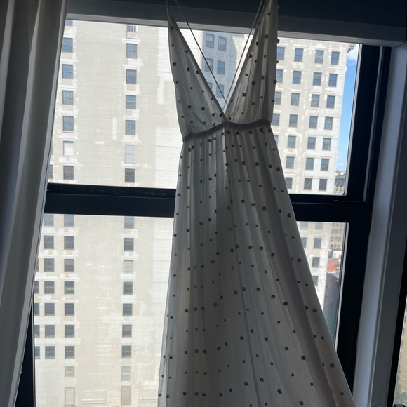 Retrofete Zadie white beaded long dress! NEVER WORN - Picture 5 of 6